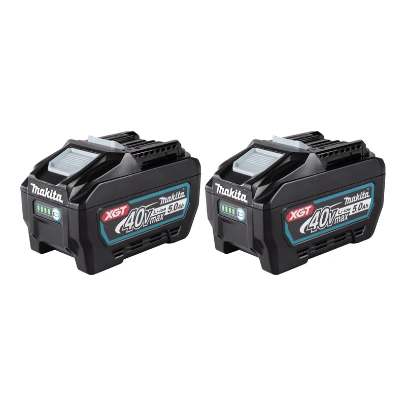 Makita 2x BL 4050 F Akku 40 V max. 5,0 Ah / 5000 mAh Li-Ion XGT ( 2x 191L47-8 ) IP64 mit Ladestandanzeige