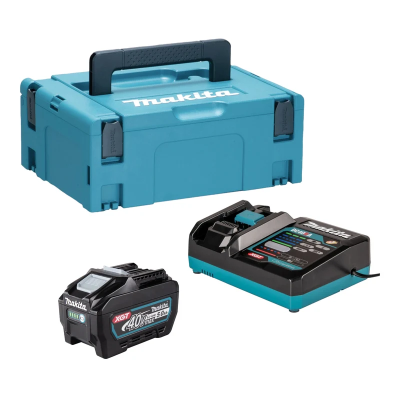 Makita Power Source Kit 1x BL 4050 F Akku 40 V max. 5,0 Ah XGT + DC 40 RA Ladegerät + Makpac