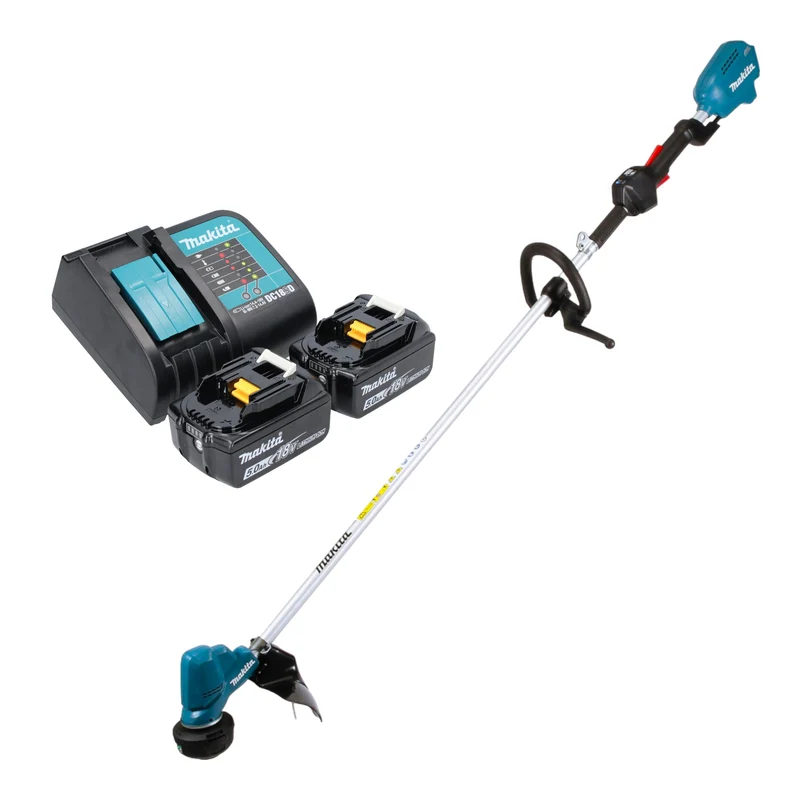 Makita DUR 190 LST2X3 Akku Rasentrimmer 18 V 300 mm Brushless + 2x Akku 5,0 Ah + Ladegerät
