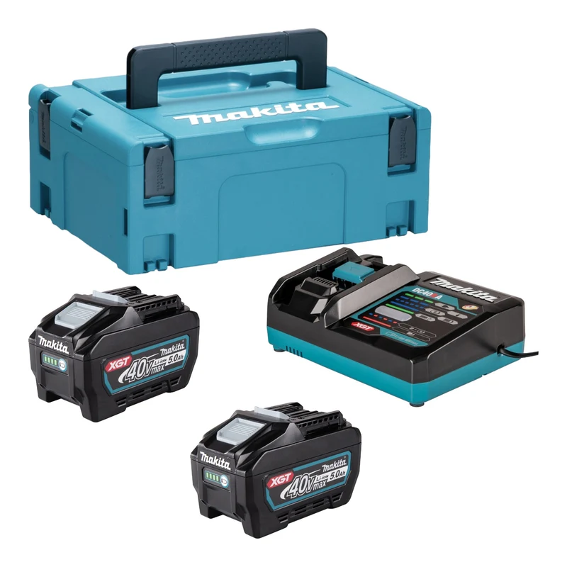 Makita Power Source Kit 2x BL 4050 F Akku 40 V max. 5,0 Ah XGT + DC 40 RA Ladegerät + Makpac ( 191V35-5 )