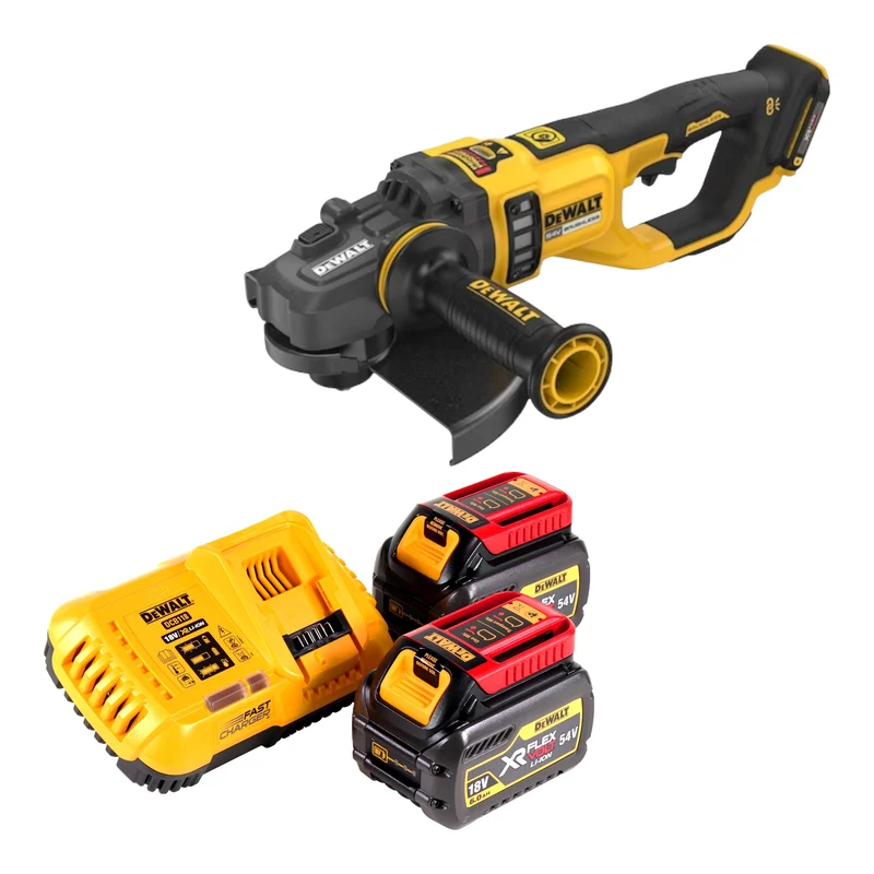 DeWalt DCG 460 T2 Akku Winkelschleifer 54 V 230 mm + 2x Akku 6,0 Ah + Ladegerät