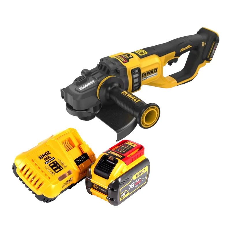 DeWalt DCG 460 X1 Akku Winkelschleifer 54 V 230 mm + 1x Akku 9,0 Ah + Ladegerät