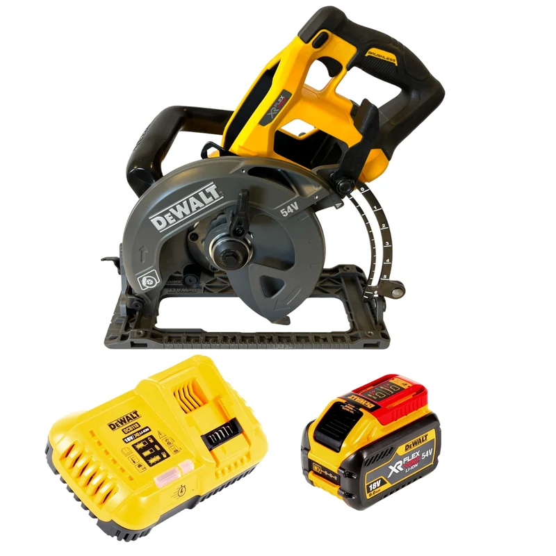 DeWalt DCS 577 X1 Akku Handkreissäge 54 V FlexVolt 190 mm Brushless + 1x Akku 9,0 Ah + Ladegerät
