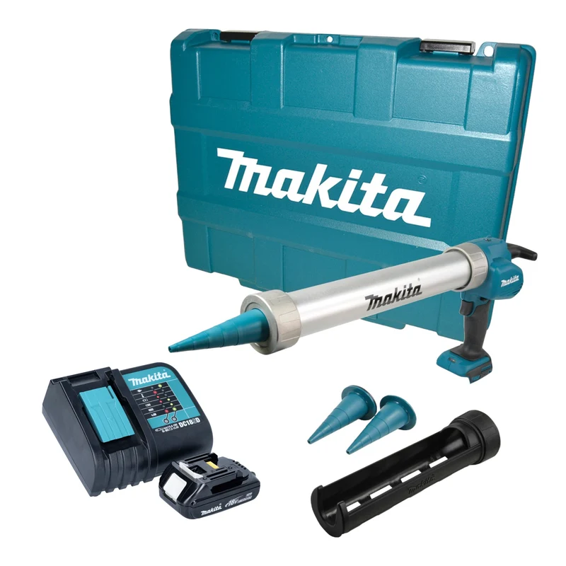 Makita DCG 180 SY1XK Akku Kartuschenpistole 18 V 300 / 600 ml + 1x Akku 1,5 Ah + Ladegerät + Koffer