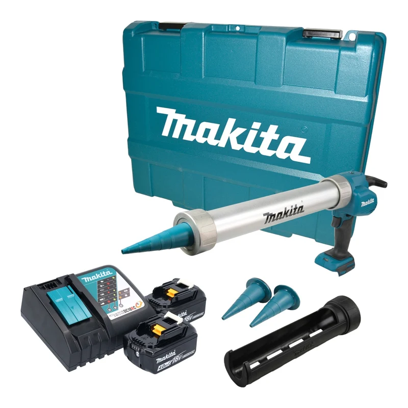 Makita DCG 180 RMXK Akku Kartuschenpistole 18 V 300 / 600 ml + 2x Akku 4,0 Ah + Ladegerät + Koffer