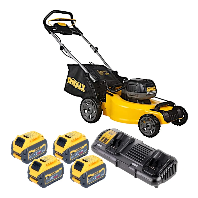 DeWalt DCMW 564 T4 Akku Rasenmäher 36 V ( 2x 18 V ) 48 cm Brushless + 4x FlexVolt Akku 6,0 Ah + Ladegerät
