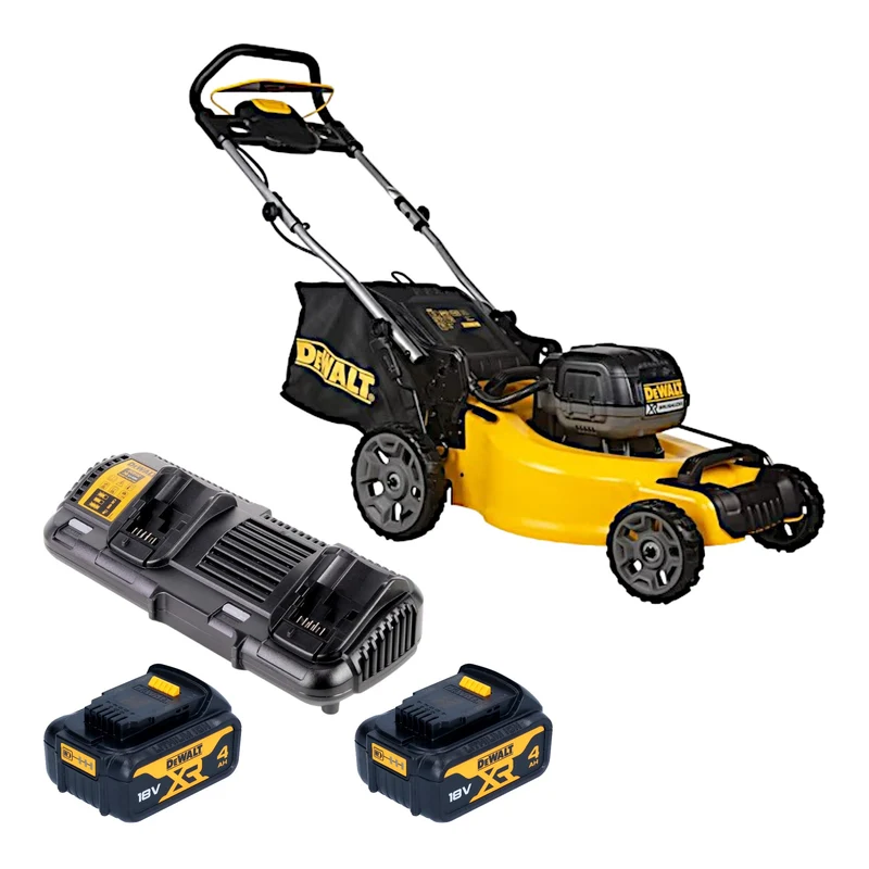 DeWalt DCMW 564 M2 Akku Rasenmäher 36 V ( 2x 18 V ) 48 cm Brushless + 2x Akku 4,0 Ah + Ladegerät
