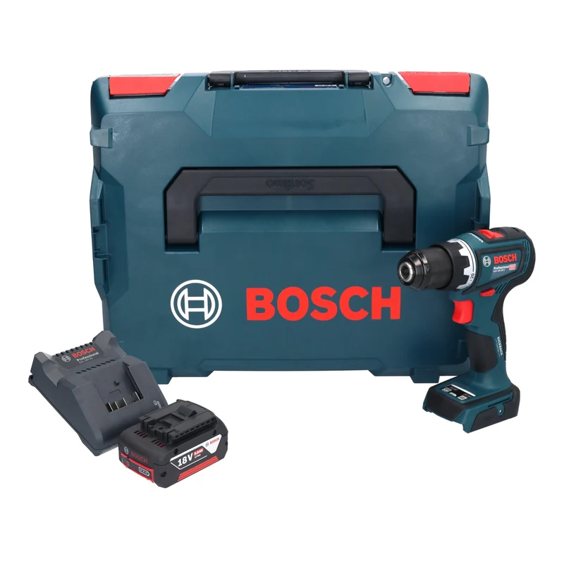 Bosch GSR 18V-90 C Professional Akku Bohrschrauber 18 V 64 Nm Brushless + 1x Akku 5,0 Ah + Ladegerät + L-Boxx