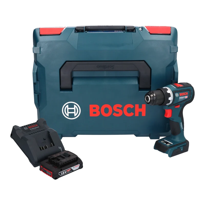 Bosch GSR 18V-90 C Professional Akku Bohrschrauber 18 V 64 Nm Brushless + 1x Akku 2,0 Ah + Ladegerät + L-Boxx