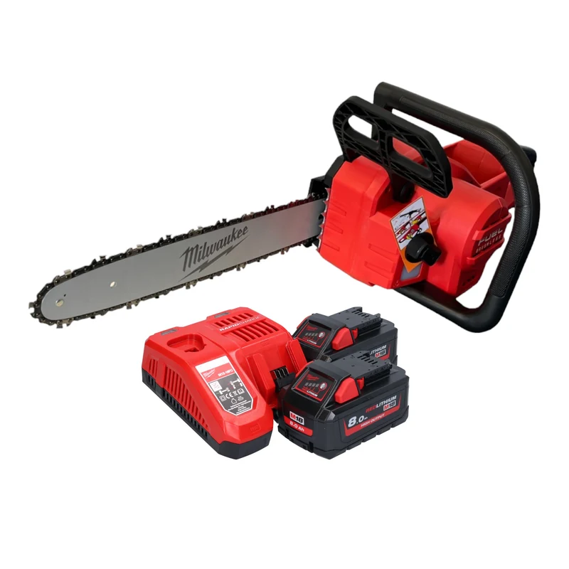 Milwaukee M18 FCHS-802 Akku Kettensäge 18 V 40 cm Brushless + 2x Akku 8,0 Ah + Ladegerät