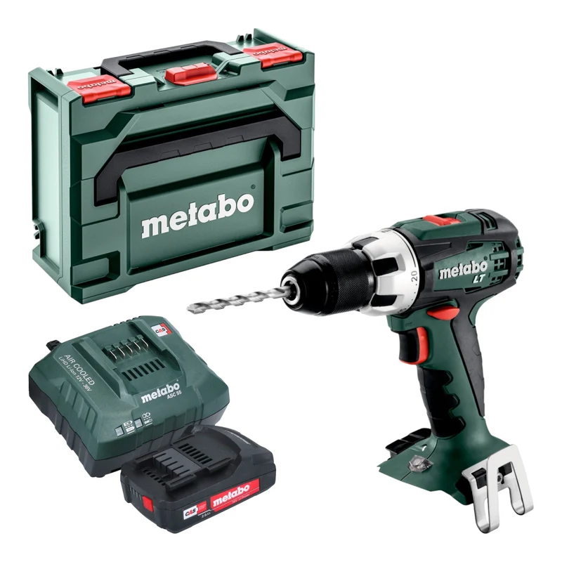 Metabo BS 18 LT Akku Bohrschrauber 18 V 60 Nm + 1x Akku 2,0 Ah + Ladegerät + metaBOX