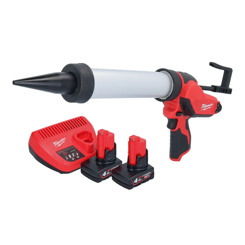 Milwaukee M12 PCG/400A-402 Akku Kartuschenpistole 12 V 400 ml + 2x Akku 4,0 Ah + Ladegerät