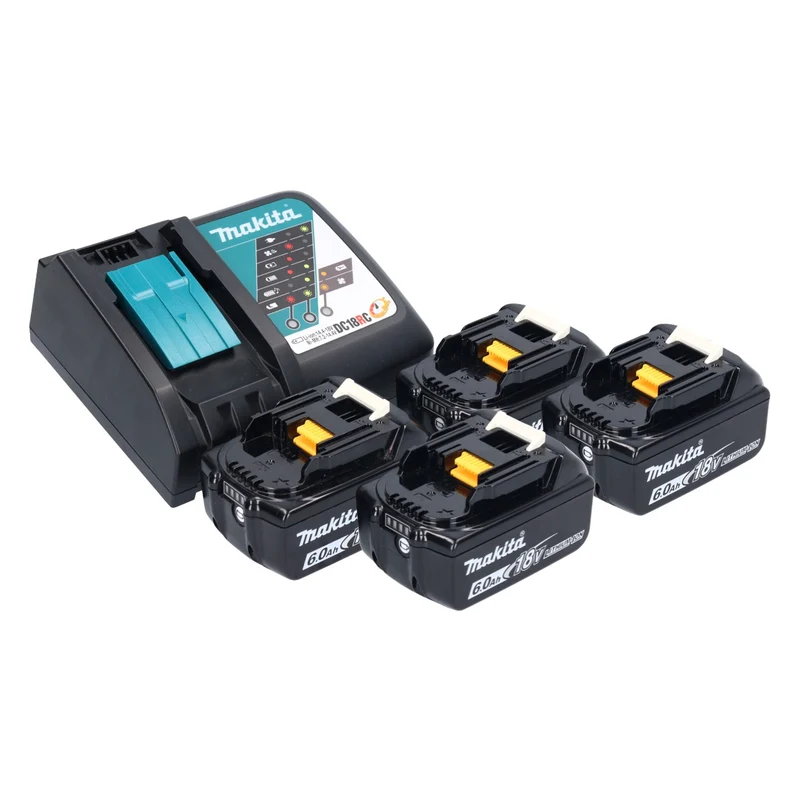 Makita DUR 369 ARG4 Akku Freischneider 36 V ( 2x 18 V ) 43 cm Brushless + 4x Akku 6,0 Ah + Ladegerät