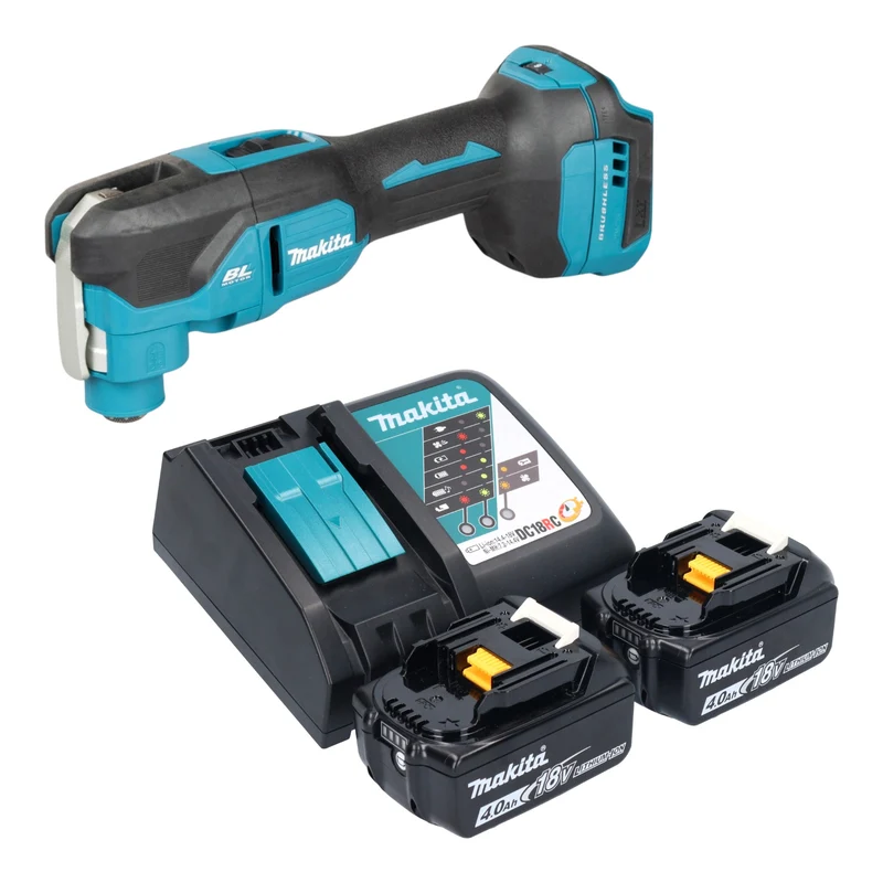 Makita DTM 53 RM Akku Multifunktionswerkzeug 18 V OIS / Starlock Brushless + 2x Akku 4,0 Ah + Ladegerät