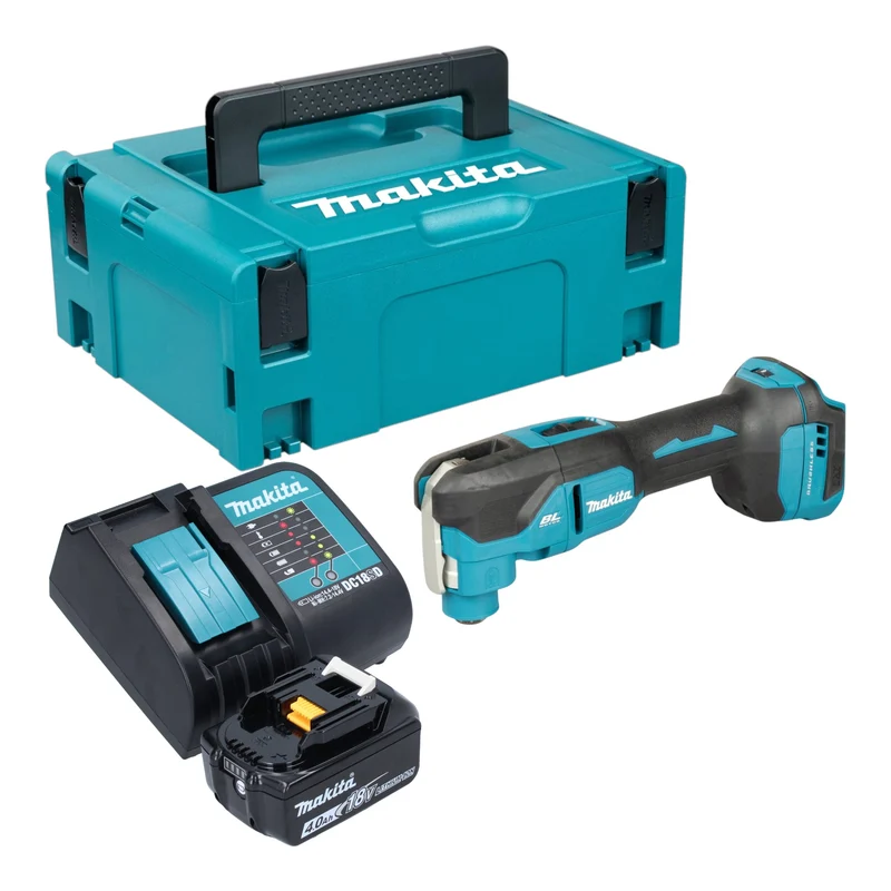 Makita DTM 53 SM1J Akku Multifunktionswerkzeug 18 V OIS / Starlock Brushless + 1x Akku 4,0 Ah + Ladegerät + Makpac