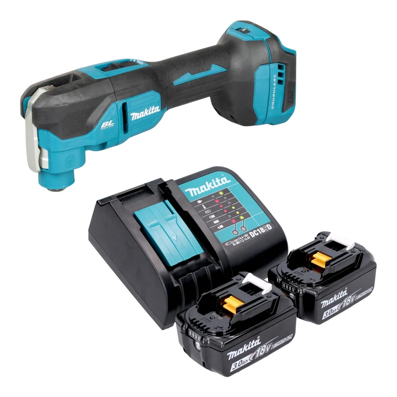Makita DTM 53 SF Akku Multifunktionswerkzeug 18 V OIS / Starlock Brushless + 2x Akku 3,0 Ah + Ladegerät