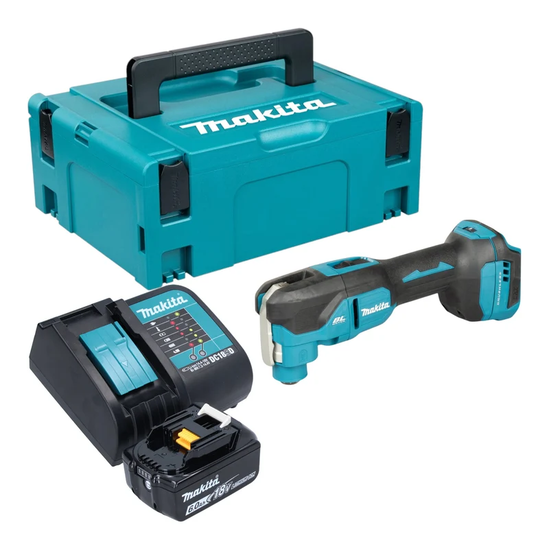 Makita DTM 53 SG1J Akku Multifunktionswerkzeug 18 V OIS / Starlock Brushless + 1x Akku 6,0 Ah + Ladegerät + Makpac
