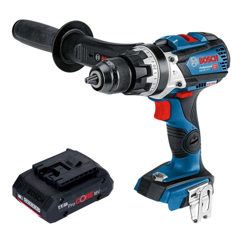 Bosch GSB 18V-110 C Professional Akku Schlagbohrschrauber 18 V 110 Nm Brushless + 1x ProCORE Akku 4,0 Ah - ohne Ladegerät