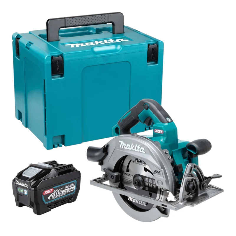 Makita HS 003 GT101 Akku Handkreissäge 40 V max. 190 mm Brushless + 1x Akku 5,0 Ah + Makpac - ohne Ladegerät