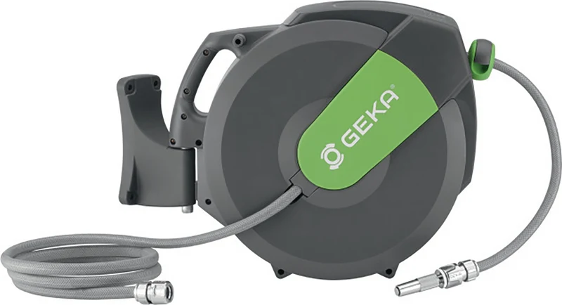GEKA Wandschlauchbox K15 – 18 cm breit, 45 cm tief, mit 15 m Schlauch und automatischem Aufrollen