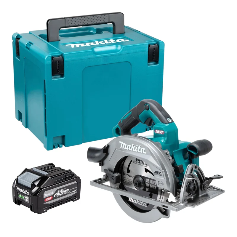 Makita HS 003 GU101 Akku Handkreissäge 40 V max. 190 mm Brushless + 1x Akku 4,0 Ah + Makpac - ohne Ladegerät