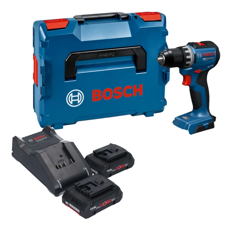 Bosch GSR 18V-52 Professional Akku Bohrschrauber 18 V 70 Nm Brushless + 2x ProCORE Akku 4,0 Ah + Ladegerät + L-Boxx