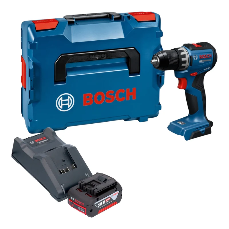 Bosch GSR 18V-52 Professional Akku Bohrschrauber 18 V 70 Nm Brushless + 1x Akku 4,0 Ah + Ladegerät + L-Boxx