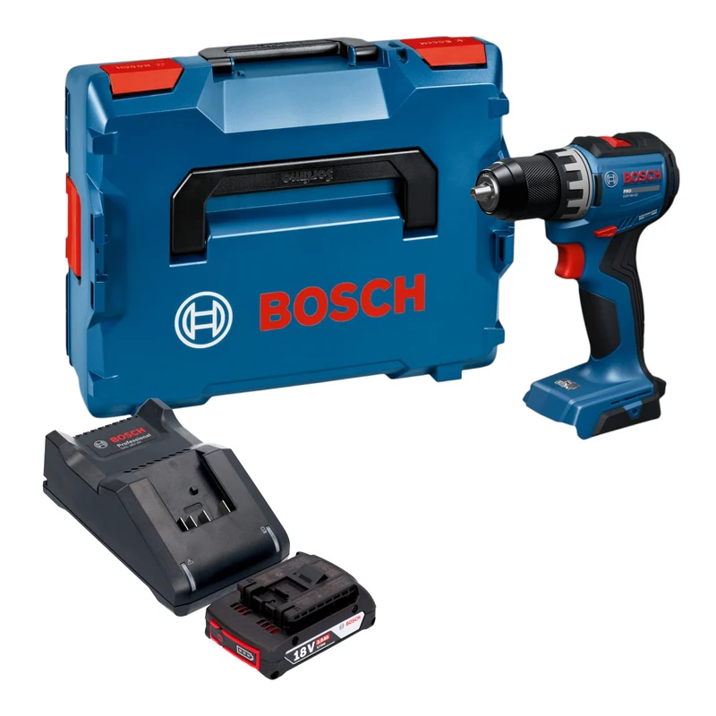Bosch GSR 18V-52 Professional Akku Bohrschrauber 18 V 70 Nm Brushless + 1x Akku 2,0 Ah + Ladegerät + L-Boxx