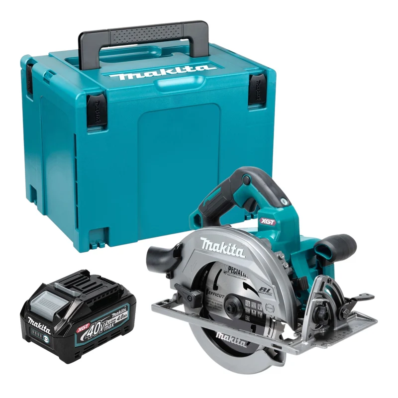Makita HS 003 GM101 Akku Handkreissäge 40 V max. 190 mm Brushless + 1x Akku 4,0 Ah + Makpac - ohne Ladegerät