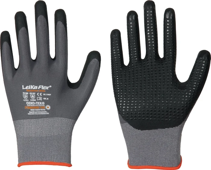 LEIPOLD Handschuhe LeiKaFlex 1467 Größe 9 grau 12 Paar ( 4000391420 )