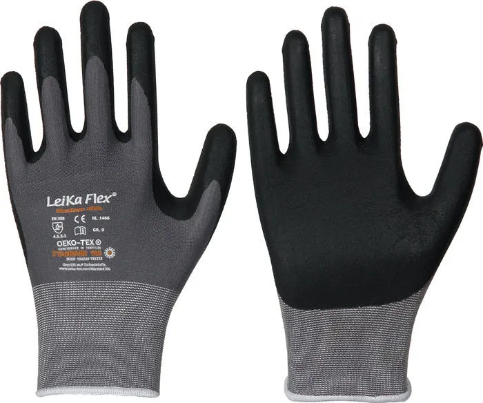 LEIPOLD Handschuhe LeiKaFlex 1466 Größe 8 grau 12 Paar ( 4000391413 )