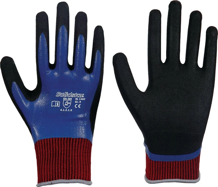 LEIPOLD Handschuhe Solidstar Nitril Grip Complete 1462 Größe 10 blau 12 Paar ( 4000391409 )