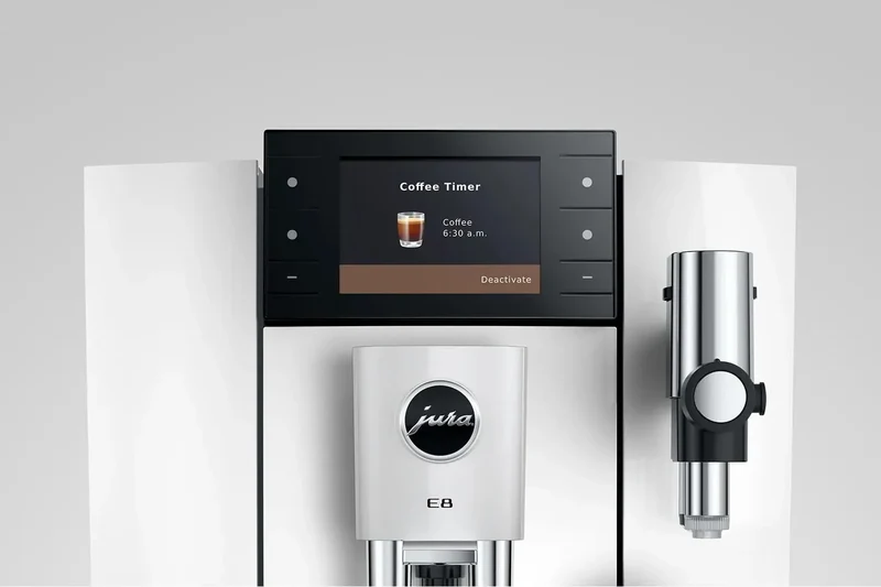 JURA E8 (ED) Kaffeevollautomat – 27 Spezialitäten, 3,5" Touchscreen, P.E.P.® | Inkl. 7 Jahre Garantie