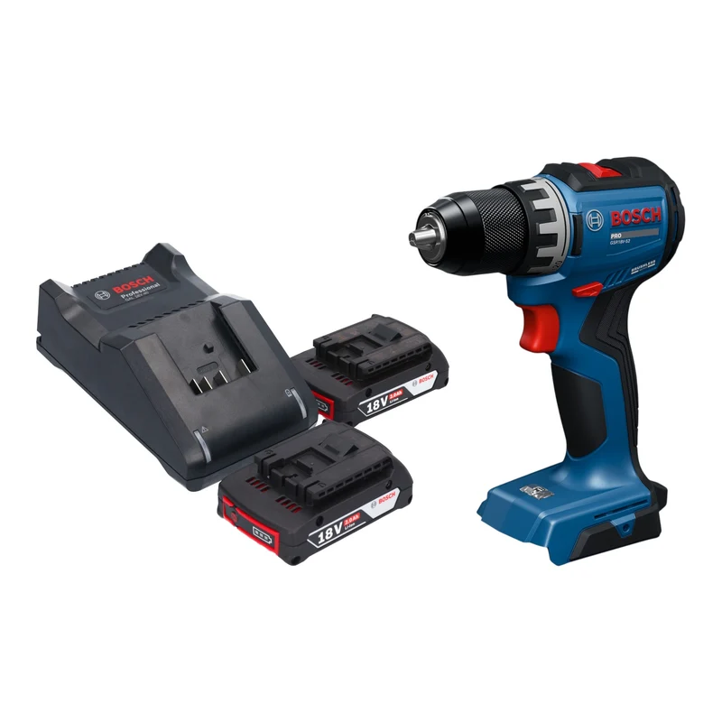Bosch GSR 18V-52 Professional Akku Bohrschrauber 18 V 70 Nm Brushless + 2x Akku 2,0 Ah + Ladegerät