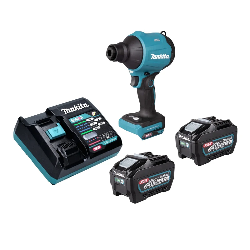 Makita AS 001 GT201 Akku Gebläse 40 V max. Brushless + 2x Akku 5,0 Ah + Ladegerät