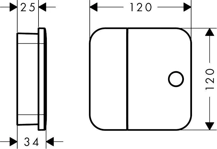 AXOR ONE Abstellventil DN 15 Unterputz