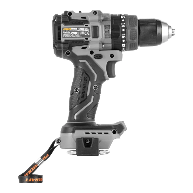 Procraft Industrial CD20B-BB Akku Schlagbohrschrauber 20 V 150 Nm Brushless + 1x Akku 2,0 Ah - ohne Ladegerät