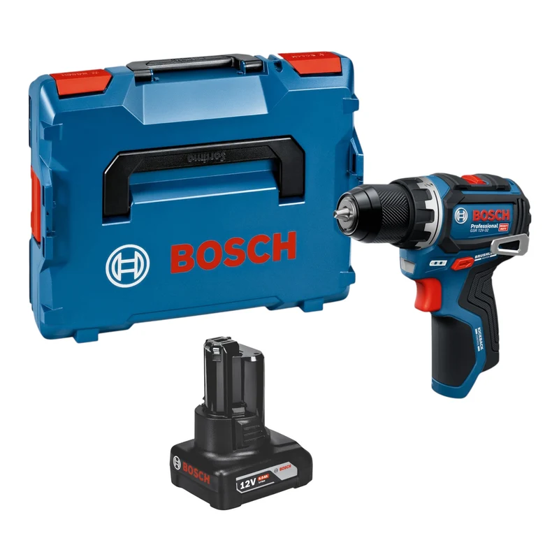Bosch GSR 12V-32 Professional Akku Bohrschrauber 12 V 32 Nm Brushless + 1x Akku 6,0 Ah + L-Boxx - ohne Ladegerät