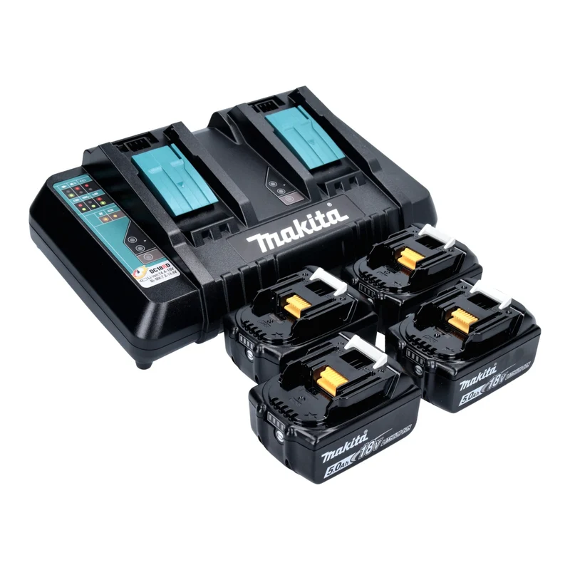 Makita PDC 01 Akku Rucksack 36 V ( 2x 18 V ) + Akku Adapter 18V + 4x Akku 5,0 Ah + Ladegerät
