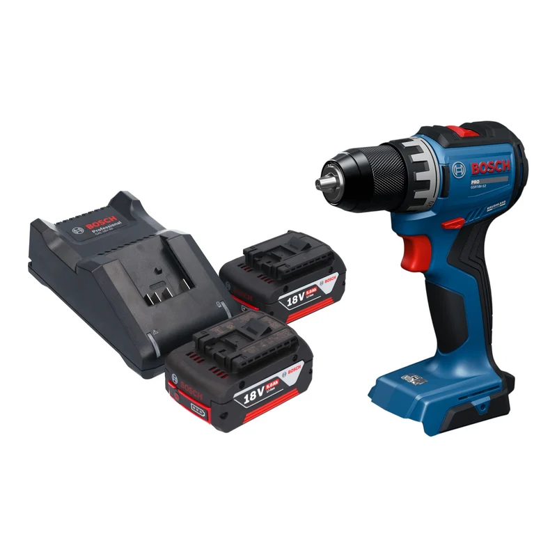 Bosch GSR 18V-52 Professional Akku Bohrschrauber 18 V 70 Nm Brushless + 2x Akku 5,0 Ah + Ladegerät