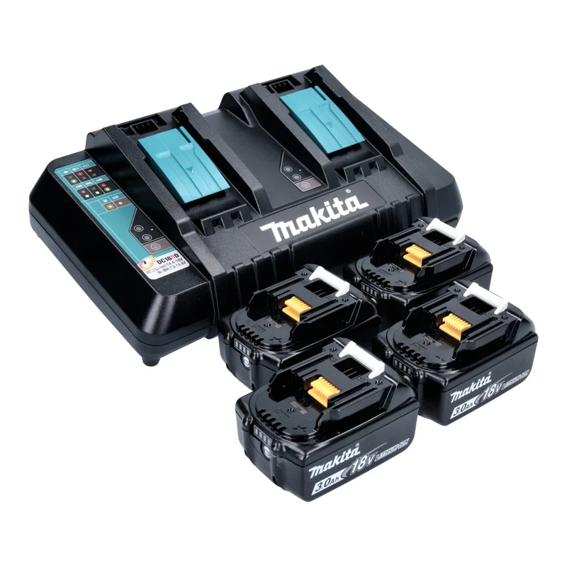 Makita PDC 01 Akku Rucksack 36 V ( 2x 18 V ) + Akku Adapter 18V + 4x Akku 3,0 Ah + Ladegerät