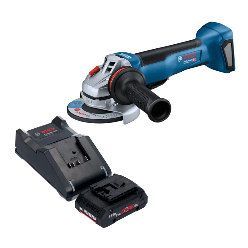 Bosch GWS 18V-10 P Professional Akku Winkelschleifer 18 V 125 mm Brushless + 1x ProCORE Akku 4,0 Ah + Ladegerät