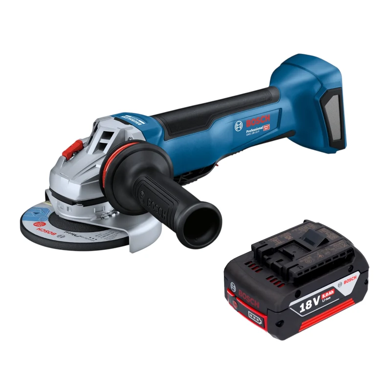 Bosch GWS 18V-10 P Professional Akku Winkelschleifer 18 V 125 mm Brushless + 1x Akku 5,0 Ah - ohne Ladegerät