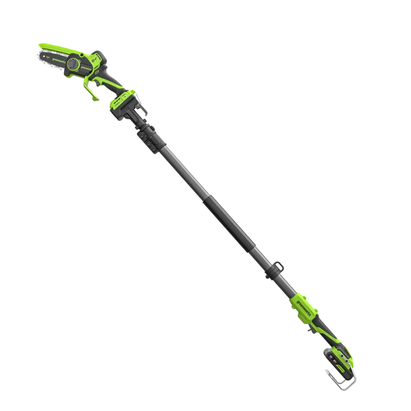 POWERALL 24V Mini-Kettensäge 10cm Gen. II mit Verlängerungsstab - 2Ah Akku
