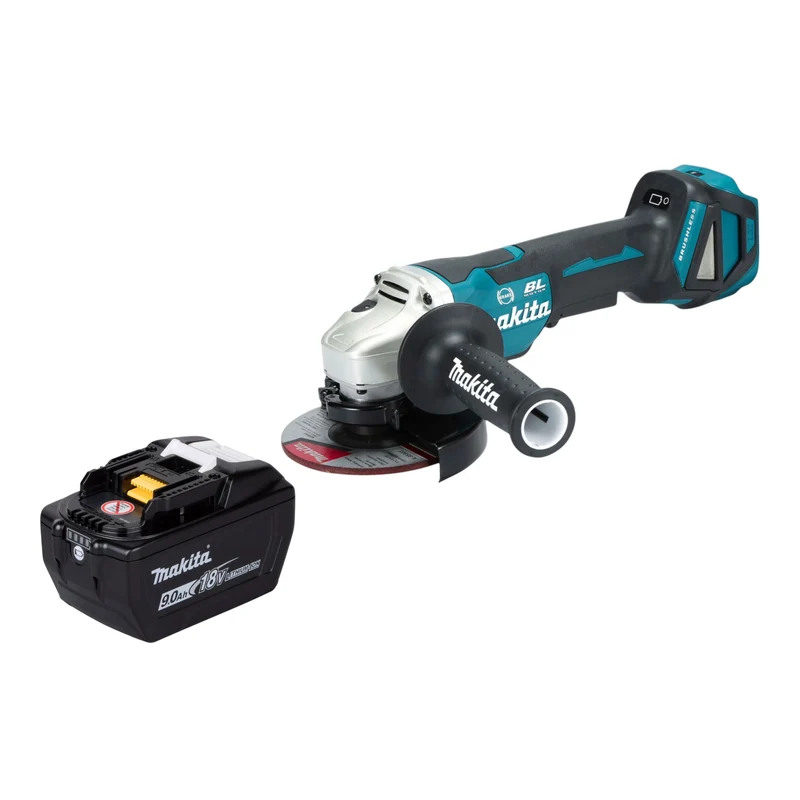 Makita DGA 517 Z Akku Winkelschleifer 18 V 125 mm Brushless + 1x Akku 9,0 Ah - ohne Ladegerät
