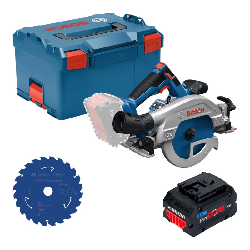 Bosch GKS 18V-57-2 GX Professional Akku Kreissäge 18 V 165 mm Brushless + 1x ProCORE Akku 8,0 Ah + L-Boxx - ohne Ladegerät