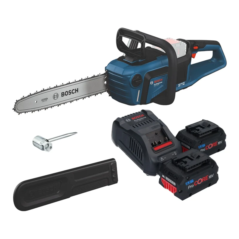Bosch GKE 18V-40 Professional Akku Kettensäge 18 V 40 cm Brushless + 2x ProCORE Akku 5,5 Ah + Ladegerät