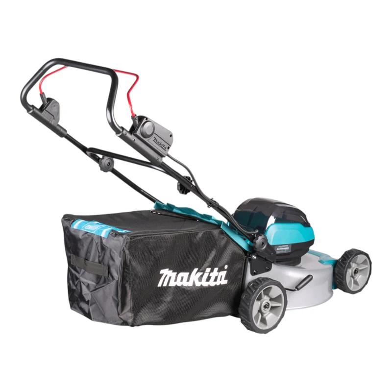 Makita DLM 466 Z Akku Rasenmäher 36 V ( 2x 18 V ) 46 cm Brushless + 2x Akku 9,0 Ah + Ladegerät