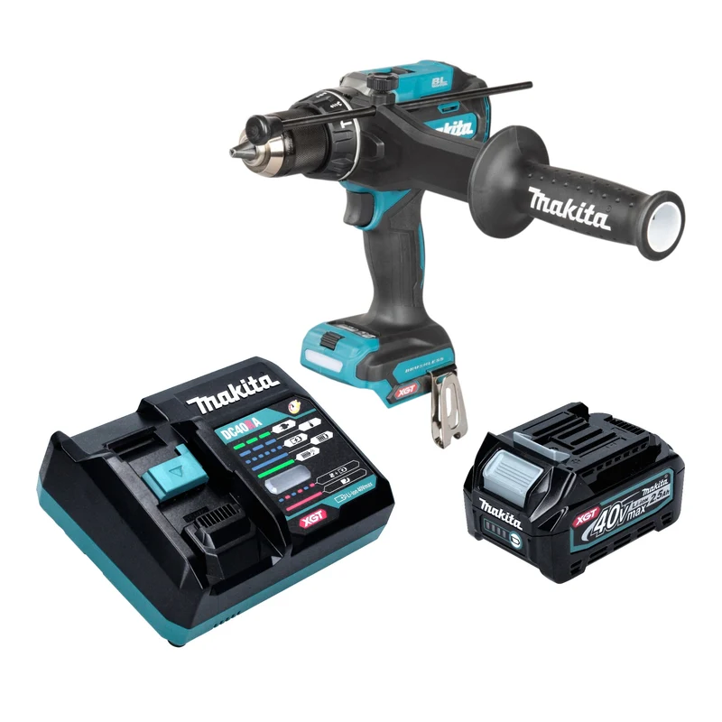 Makita HP 003 GD101 Akku Schlagbohrschrauber 40 V max. 180 Nm Brushless + 1x Akku 2,5 Ah + Ladegerät