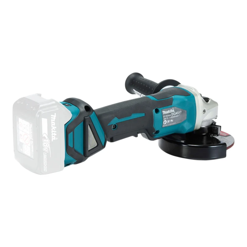 Makita DGA 517 Z Akku Winkelschleifer 18 V 125 mm Brushless + 2x Akku 9,0 Ah + Ladegerät